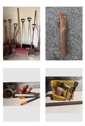 Power Tools: Black N Decker Hedge Trimmer, Long Handle Landscaping Tools Leaf Rake, Shovels, Snow Shovel & Mor