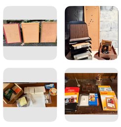 Vintage Office Lot, Photo Paper, Pen Holders And More