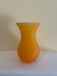 Kosta Boda Glass Vase Designed By Gunnel Sahlin With Horizontal Stripes