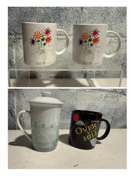 Orba Ceramic Mugs Featuring Picasso's 'Hands With Flowers' Design, Vintage Starbucks Tea Mug And Over The Hill