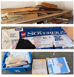 Wood Pieces, Tiles, And Roofing