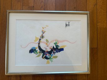 Abstract Floral Composition By French Artist Raymond Moretti.