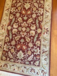 Hand-knotted Mogul-style Area Rug With Floral Motifs