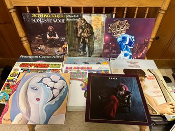 Vinyls: Jethro Tull, Frampton, Bob Dylan, Big Brother And The Holding Co, Pearl