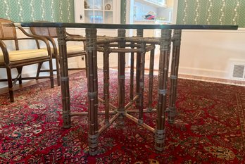 McGuire Bamboo And Glass Table