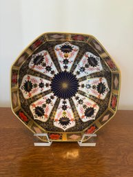 Royal Crown Derby Old Imari Pattern Octagonal Bone China Bowl.