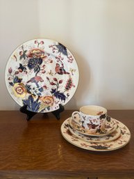 Coalport 'Hong Kong' Pattern Bone China Teacup, Saucer, And Dinner Plate #2