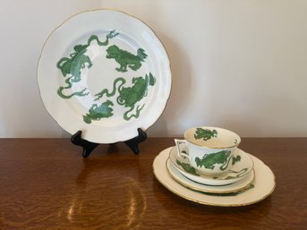 Wedgwood 'Chinese Tigers Green' Porcelain Dinnerware Set With Dragon Motif