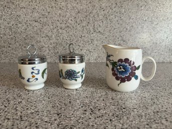 Royal Worcester Porcelain Palmyra Creamer And Sugars