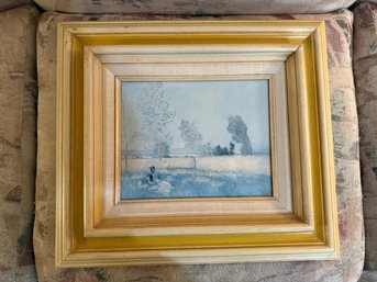 FRAMED MONET L'ETE SUMMER THE MEADOW LANDSCAPE CANVAS PRINT CATALDA FINE ARTS NY