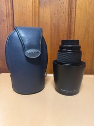 Tokina Blue Leather Lens Case And Black BH-721 Lens Hood