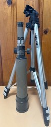 Vintage Tasco 15x-45x50mm Zoom Spotting Scope On A SLIK Tripod
