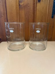Pair Of Vintage KIMAX USA Borosilicate Glass Laboratory Beakers