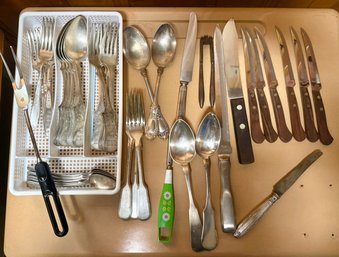 Mix Of Flatware And Knives
