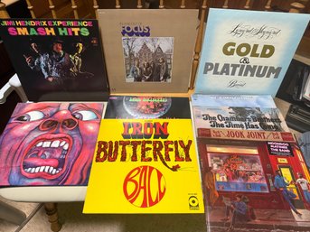 Vinyls: Iron Butterfly, Jimi Hendrix, The Chamber Brothers, Lynyard Skynard, Moondog Manatee Band, In/out Focu