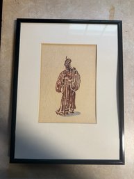 Antique Print Of Emperor, In Ceremonial Robes.