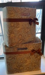 Two Chelsea Home Sheffield Designer Paisley Storage Containers