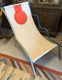 Moma Design Store EBBA Series II Lounge Chair With Canvas And Orange Cushion