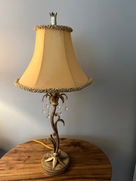 Aragon Gold Lamp With Glass Tear Drops