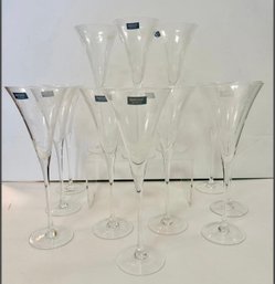 Marquis By Waterford Crystal Champagne Flutes With Etched Starburst Pattern