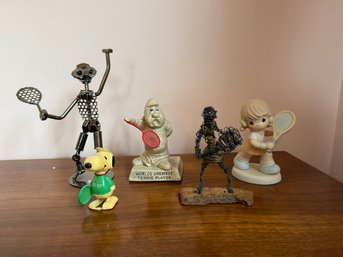 Tennis Figured: Metal, Snoopy, Precious Moments, & Russ Berrie Sillisculpt