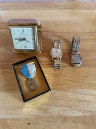 Bulova Wristwatch W/ Gold-filled Case/sub-dial, Gold-plated Nivada Grenchen Antarctic Watch, And More
