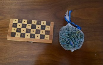 Mini Peg Chess Board And Marbles