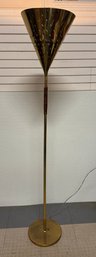 Mid-century Modern Brass Torchiere Floor Lamp, Harry Weese In The Style Of Paavo Tynell