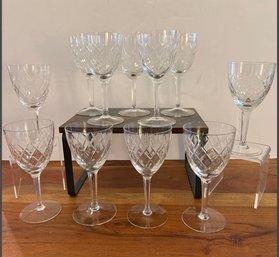 11-Irish Crystal Wine Glasses