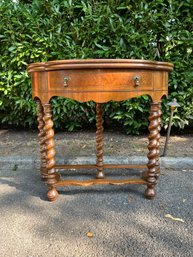 Barley Twist Burl Wood Table
