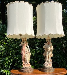 Figural Lamps With Diane Studios Shades