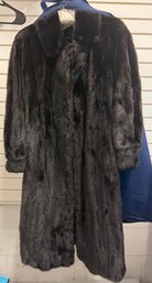 Fredrick Gelb Black Mink Fur Coat With A Classic Design