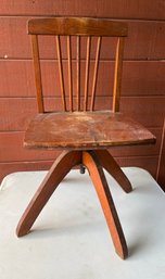 Vintage Childs Seat. Maybe An Antique School Chair