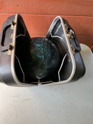 Satellite By Ebonite Vintage Bowling Ball With Cool Carrying Case
