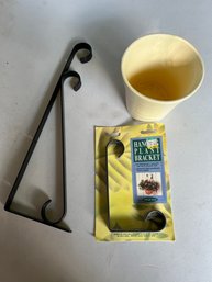 Planter Made In Germany And 2 Hanging Plant Brackets