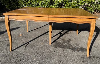 Louis XV Style Oak Dining Table With Cabriole Legs And Scalloped Apron