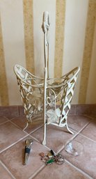 Wrought Iron Bottle Holder, Wine Charms And More