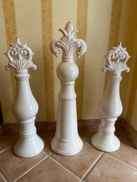 Ceramic Table Top Cream Finials