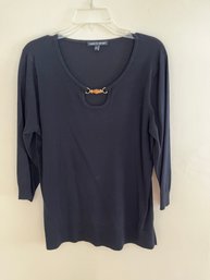 Cable & Gage Black Sweater, Size L