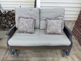 Hampton Bay Aluminum Glider