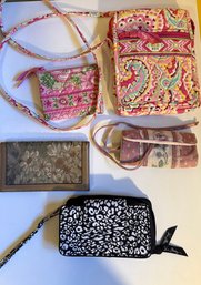 Vera Bradley Crossbody Pink Paisley Bag/wallet And More