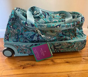 Vera Bradley Lighten Up Foldable Rolling Duffel Bag. New With Tags