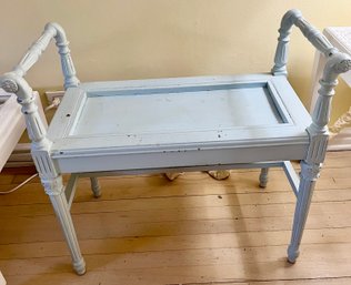 Blue Distressed Bench