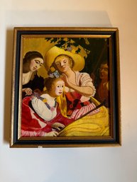 A Decorative Painting Of Figures In A Pastoral Setting, Signed 'GUSTONE'