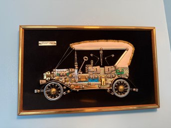 Assemblage Art Depicting A 1910 Buick Automobile Made From Found Objects