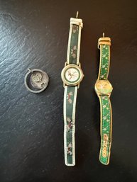 Novelty Quartz Wristwatch Tennis Theme And Leather Strap, A Geneva Quartz Wristwatch With Tennis Player & More