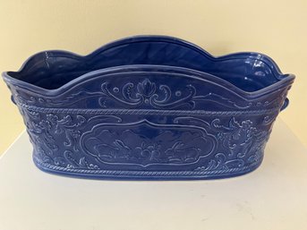 Blue Ceramic Planter