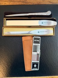 Letter Openers And This Is A Vintage Arithma Addiator Mechanical Calculator Made In Germany