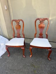 Stanley Furniture American Drew Queen Anne Style Cherry Dining Side Chairs.