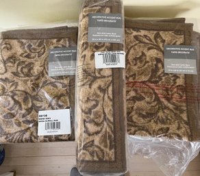 3 New Non-Skid Latex Backed Rugs: 2 Are 20 X 30, Runner Is 20 X 90